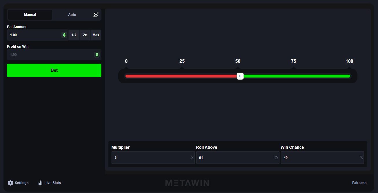 MetaWin Dice Screenshot