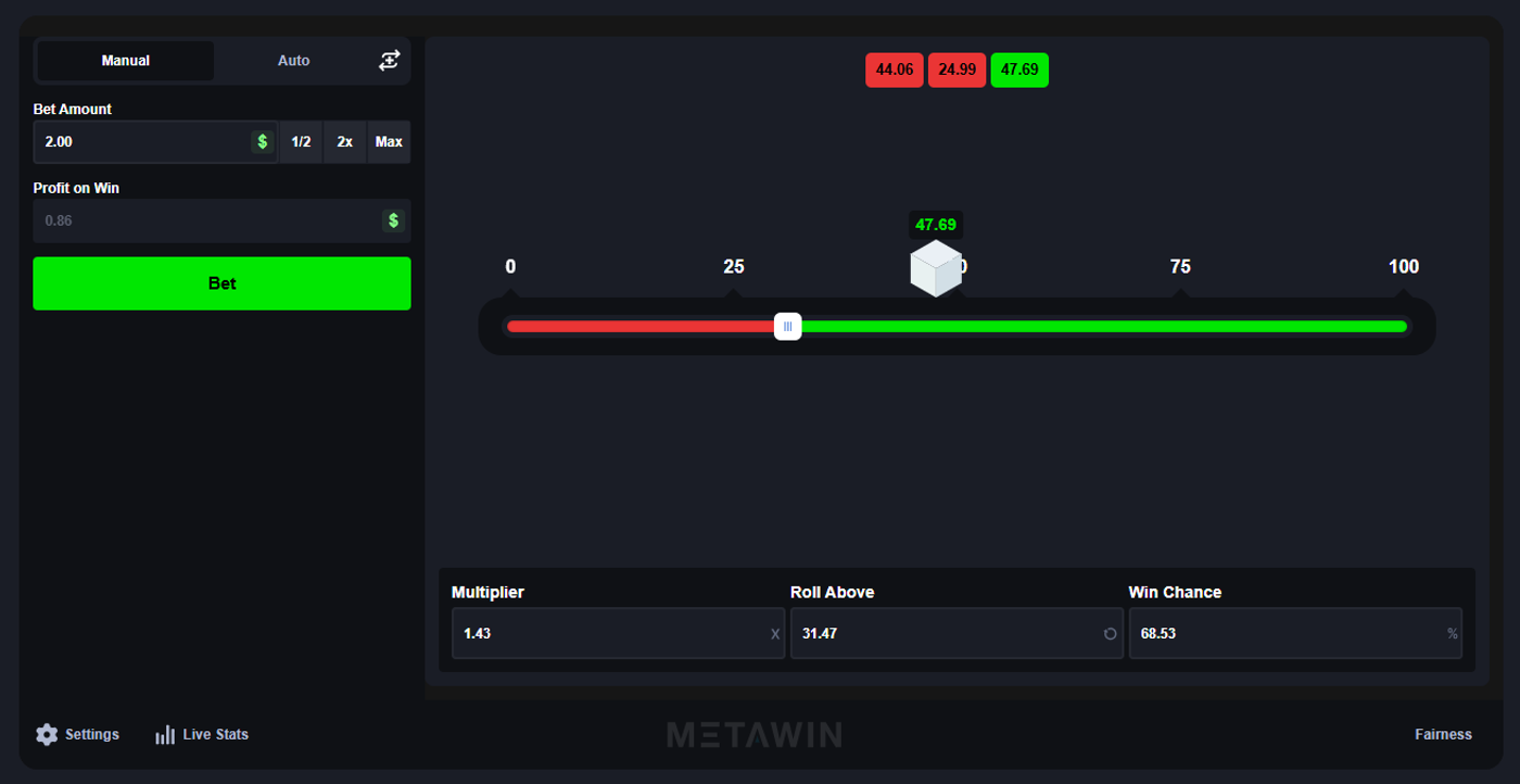 MetaWin Dice Screenshot