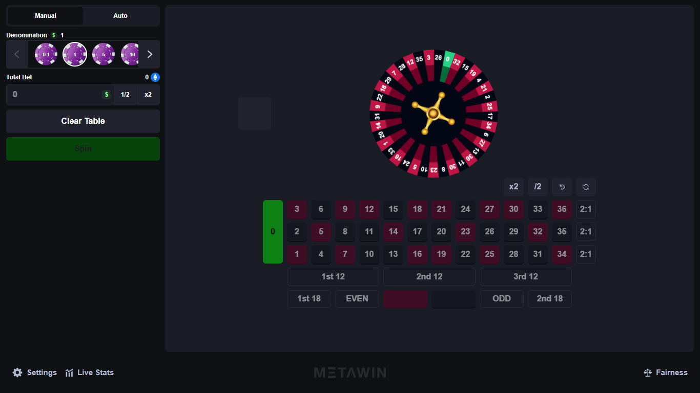 MetaWin Roulette  screenshot