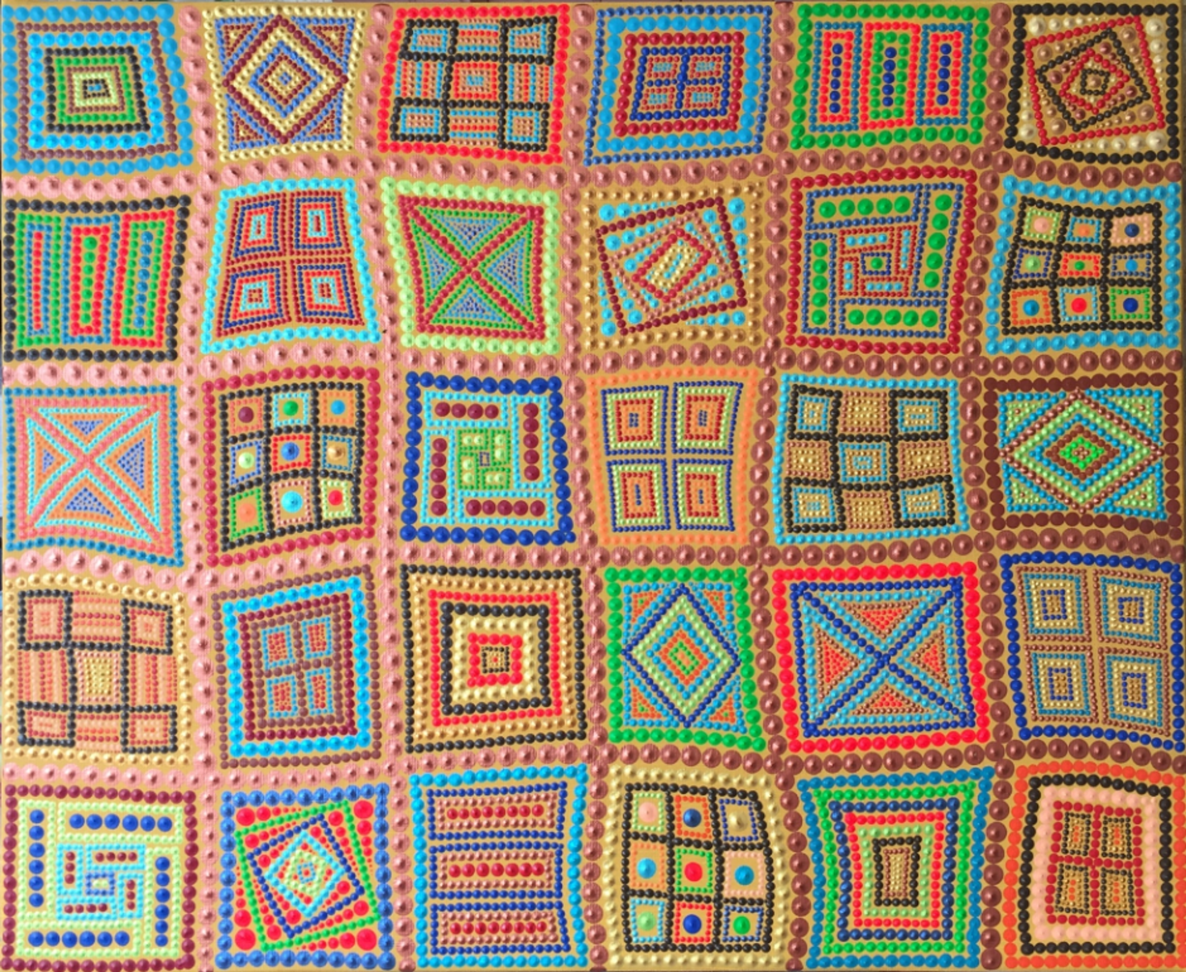 "Carrés ondulés" artwork by Caroline Pons
