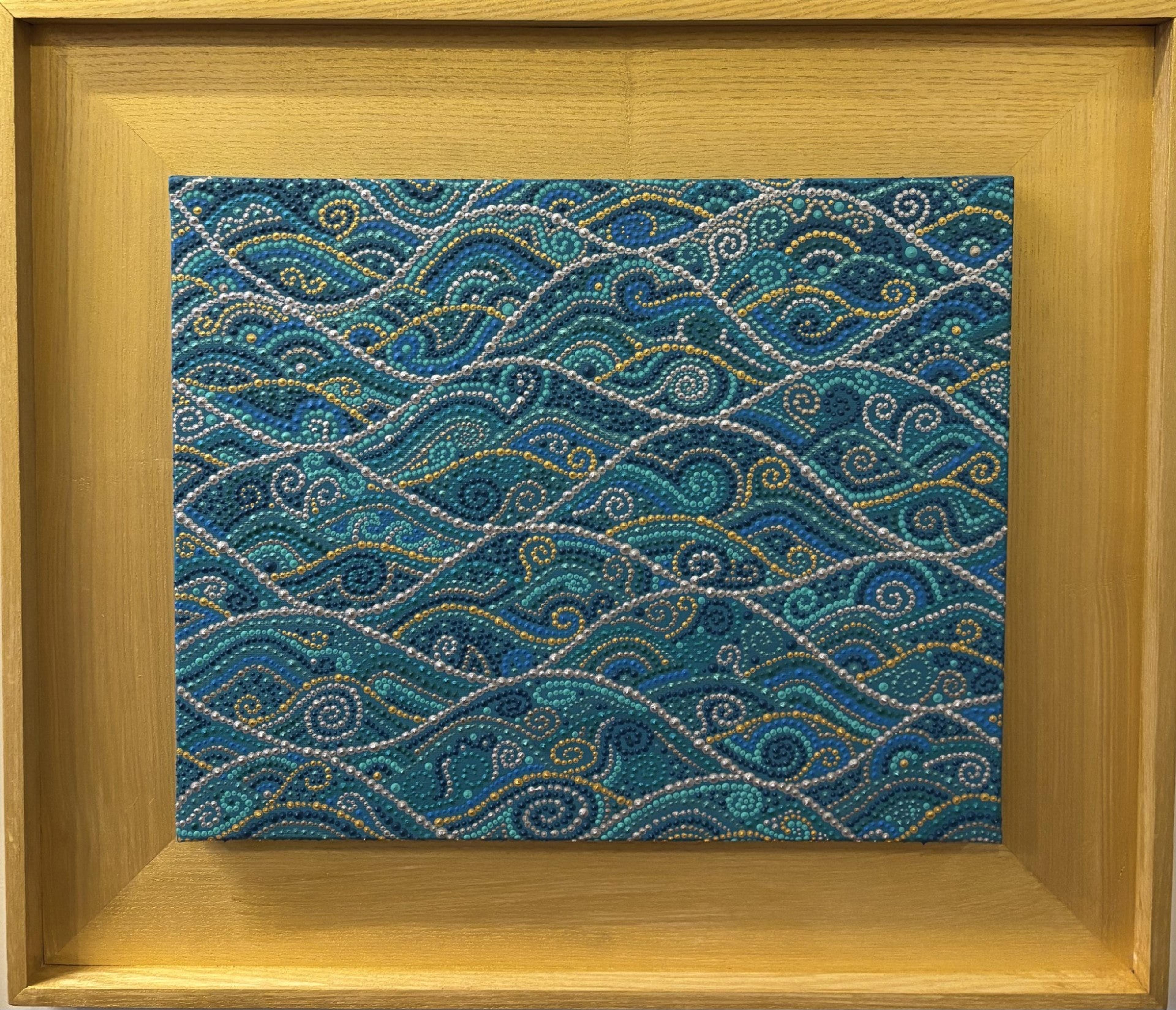 "Chant des vagues" artwork by Caroline Pons (Framed)