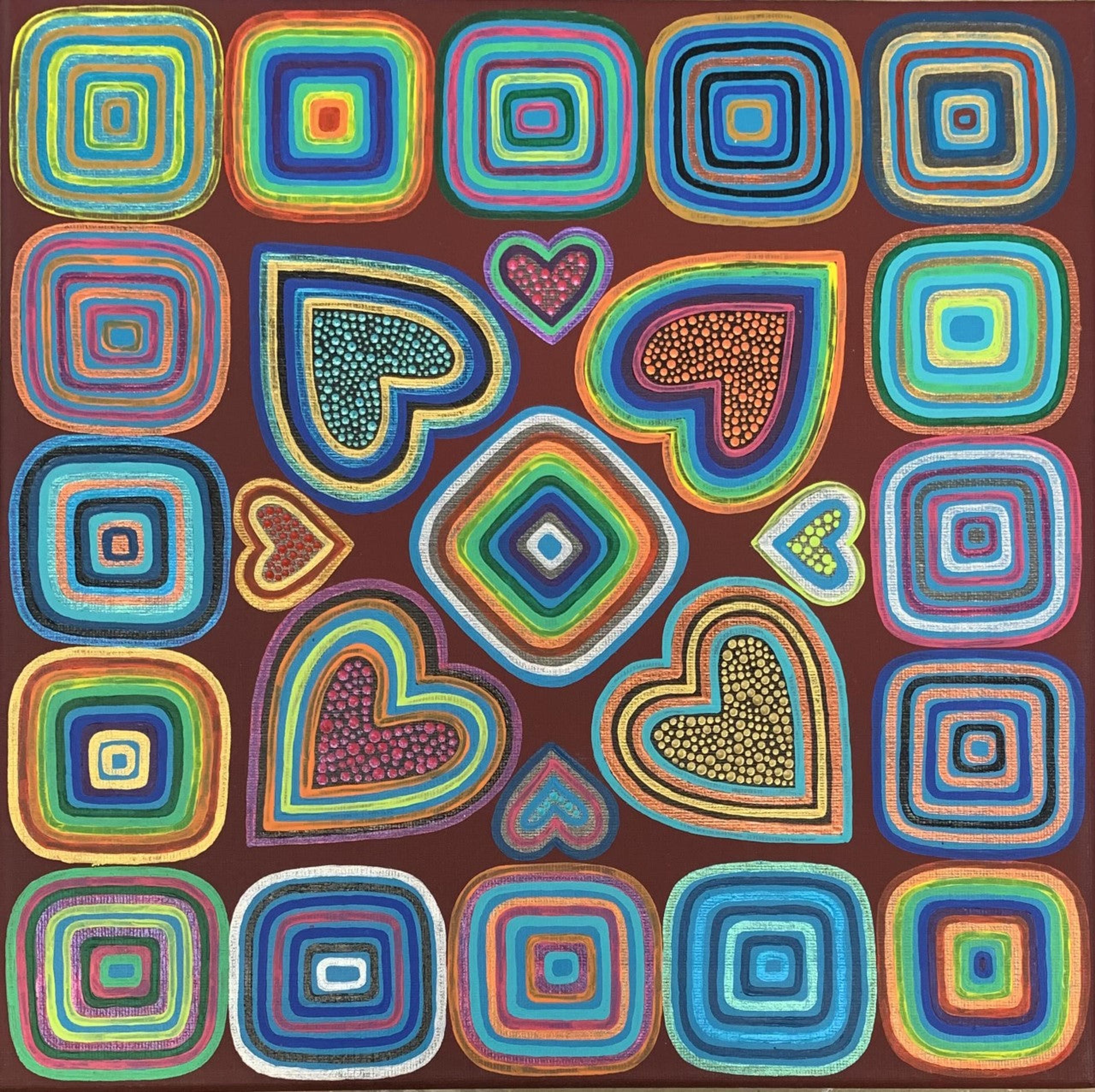 "Géométrie du coeur" artwork by Caroline Pons