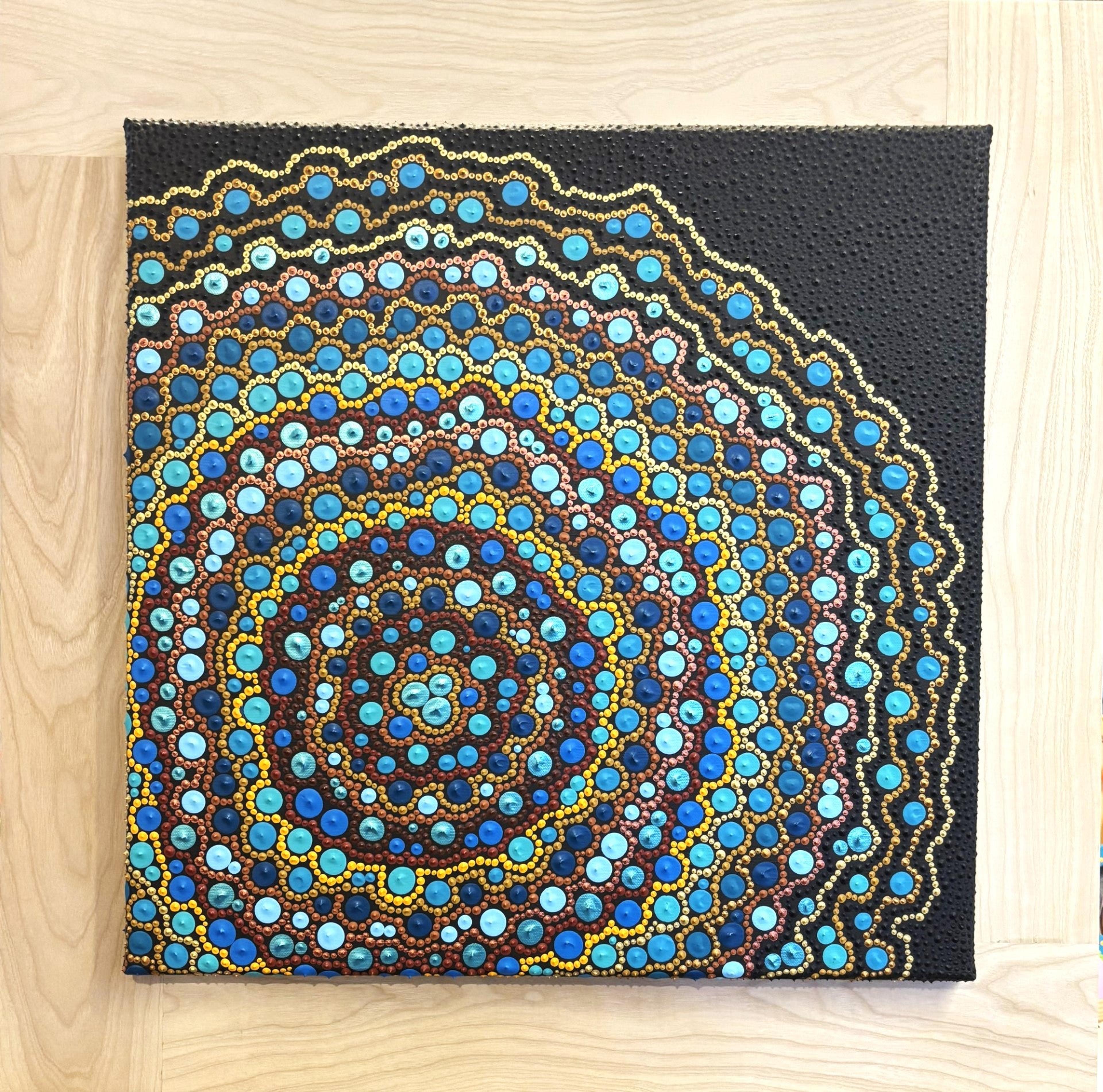 "Souffle concentrique" artwork by Caroline Pons (Framed)