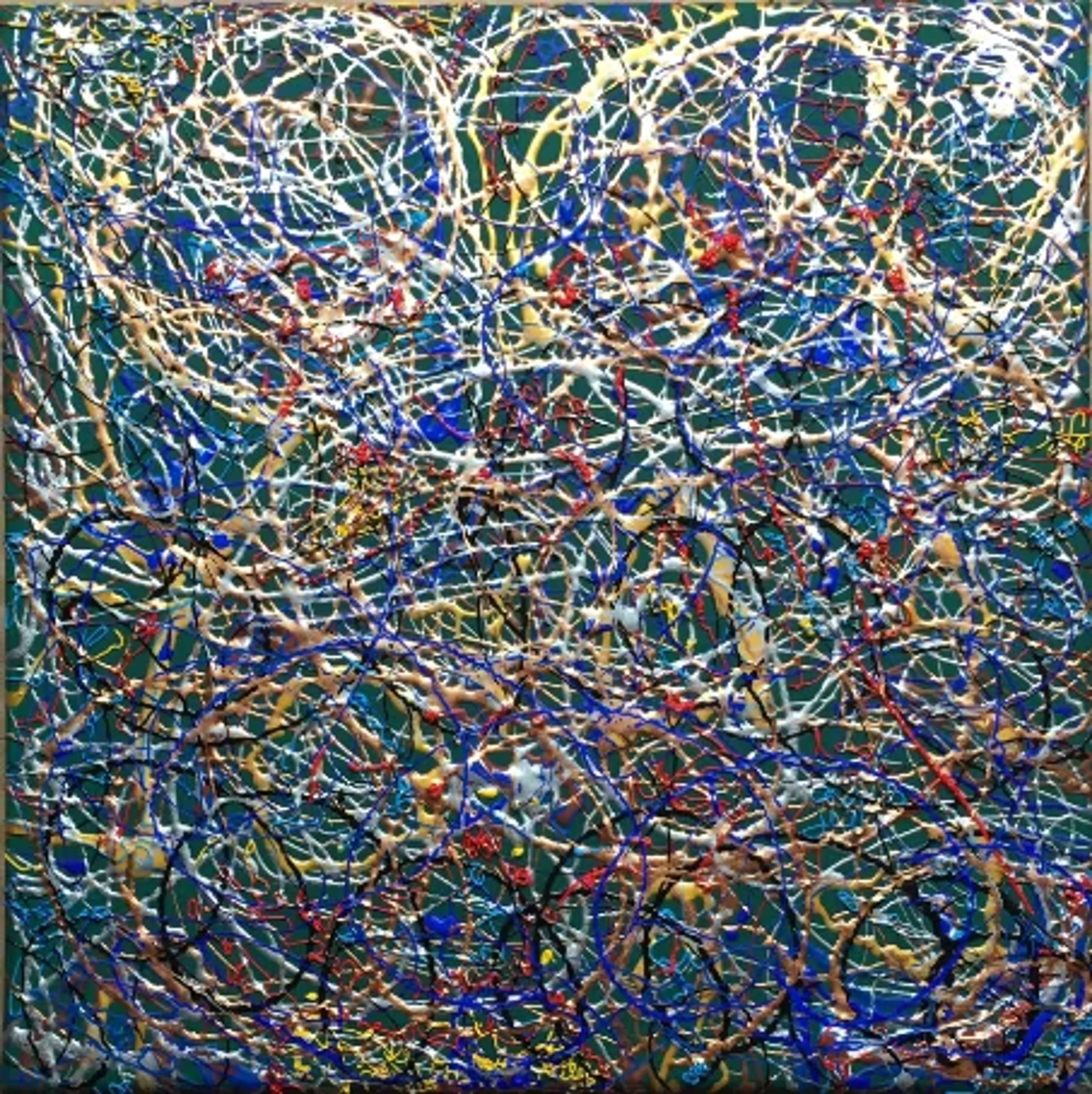fouillis peinture relief