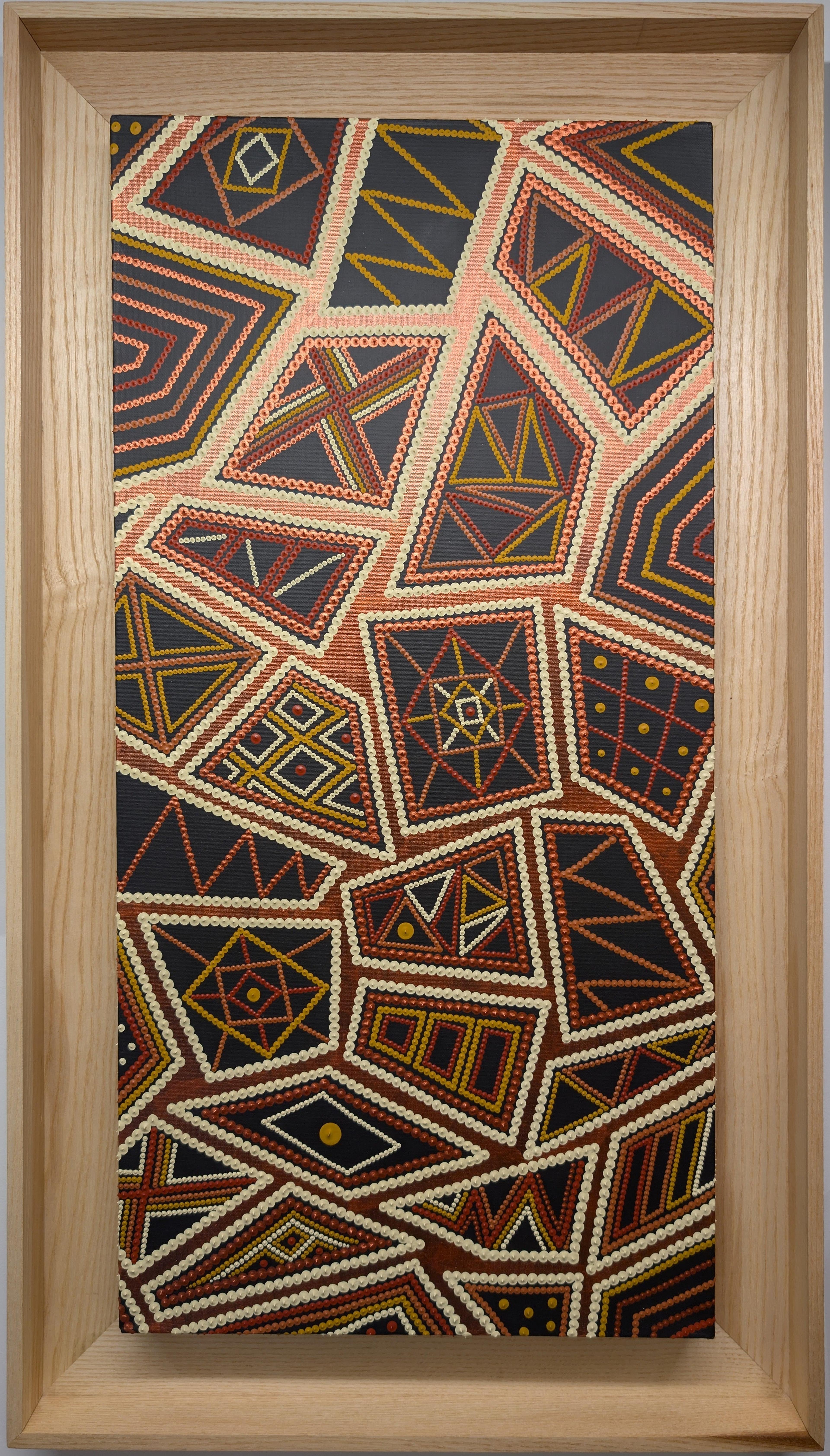 "Mémoire géométrique" artwork by Caroline Pons (Framed)
