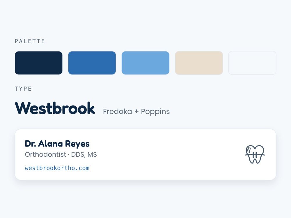 Westbrook Orthodontics brand and logo system