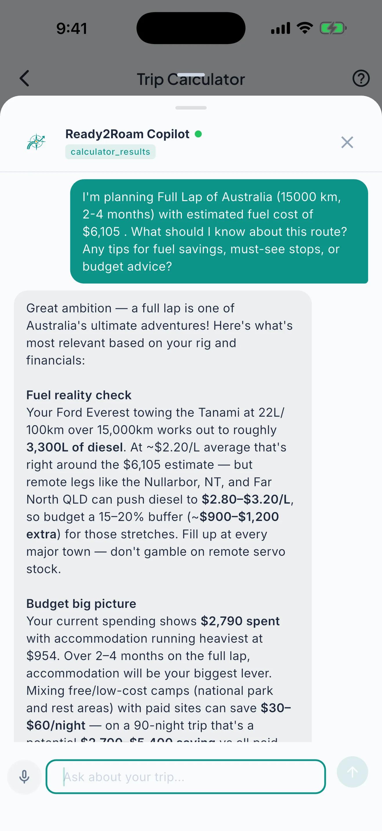 Ask Anything About Your Trip. screenshot 2