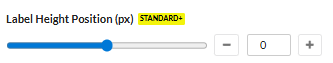 The label position setting above, below, or in the middle of the timer