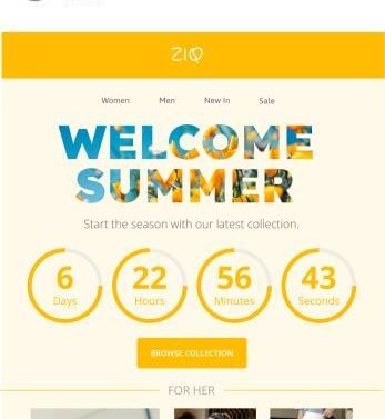 Example of a seasonal event-ticket promotional email graphic