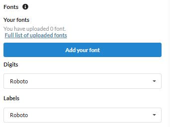 The font selector with over 900 available fonts