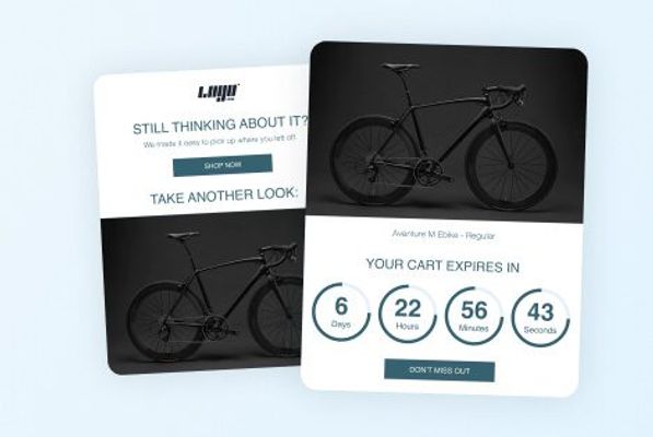 Example email using a countdown timer to give a definitive timeframe for an offer