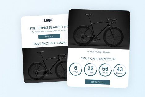 Example email using a countdown timer to give a definitive timeframe for an offer