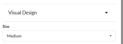 A larger countdown timer size selected in the Visual Design tab