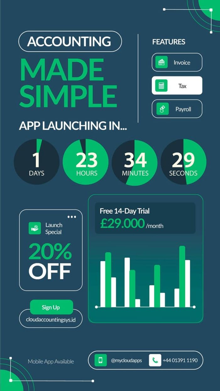 Mobile email preview of a product launch countdown timer