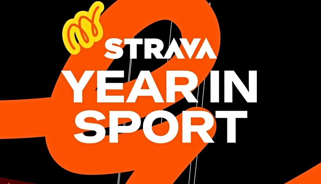 Strava's 2025 Year in Sport campaign hero graphic