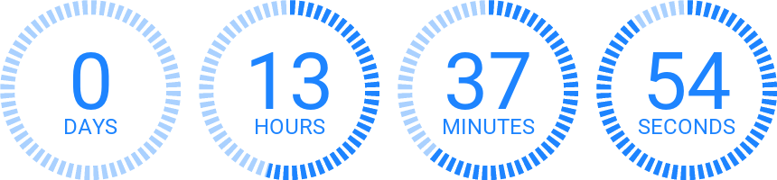 Sendtric countdown timer widget showing days, hours, minutes, and seconds remaining