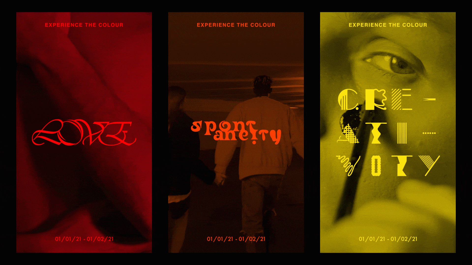 Experience The Colour Moving Posters