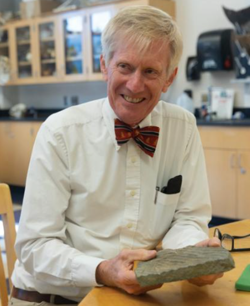 man with fossil