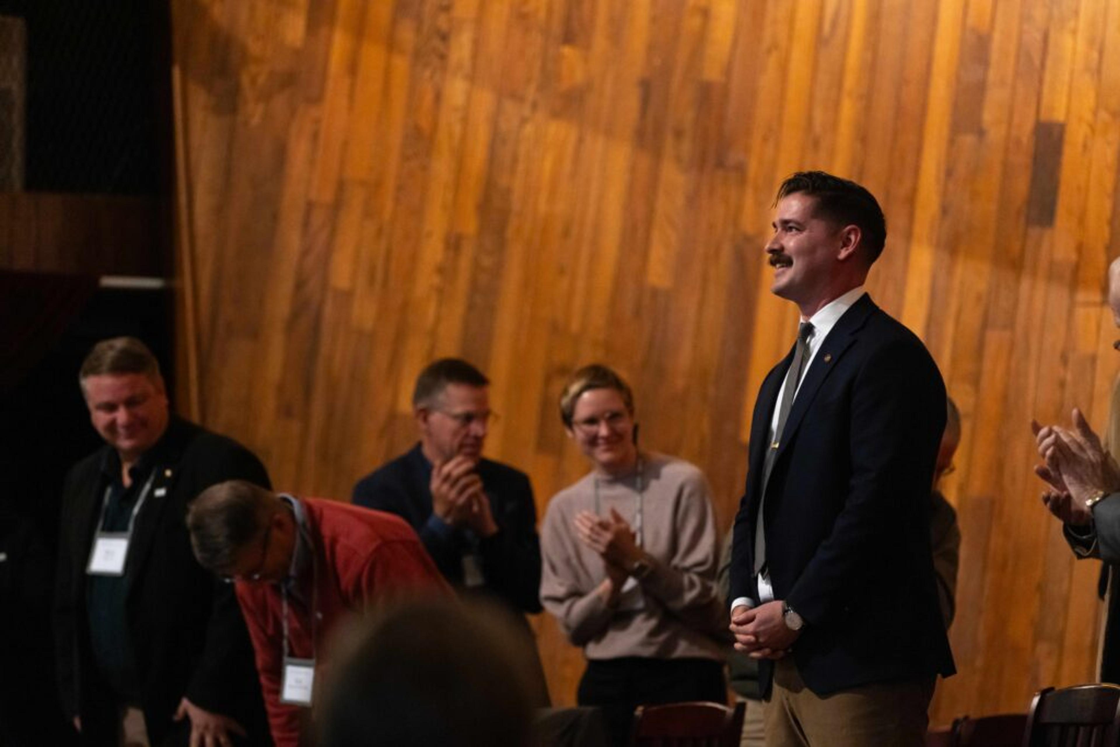 A man standing on stage