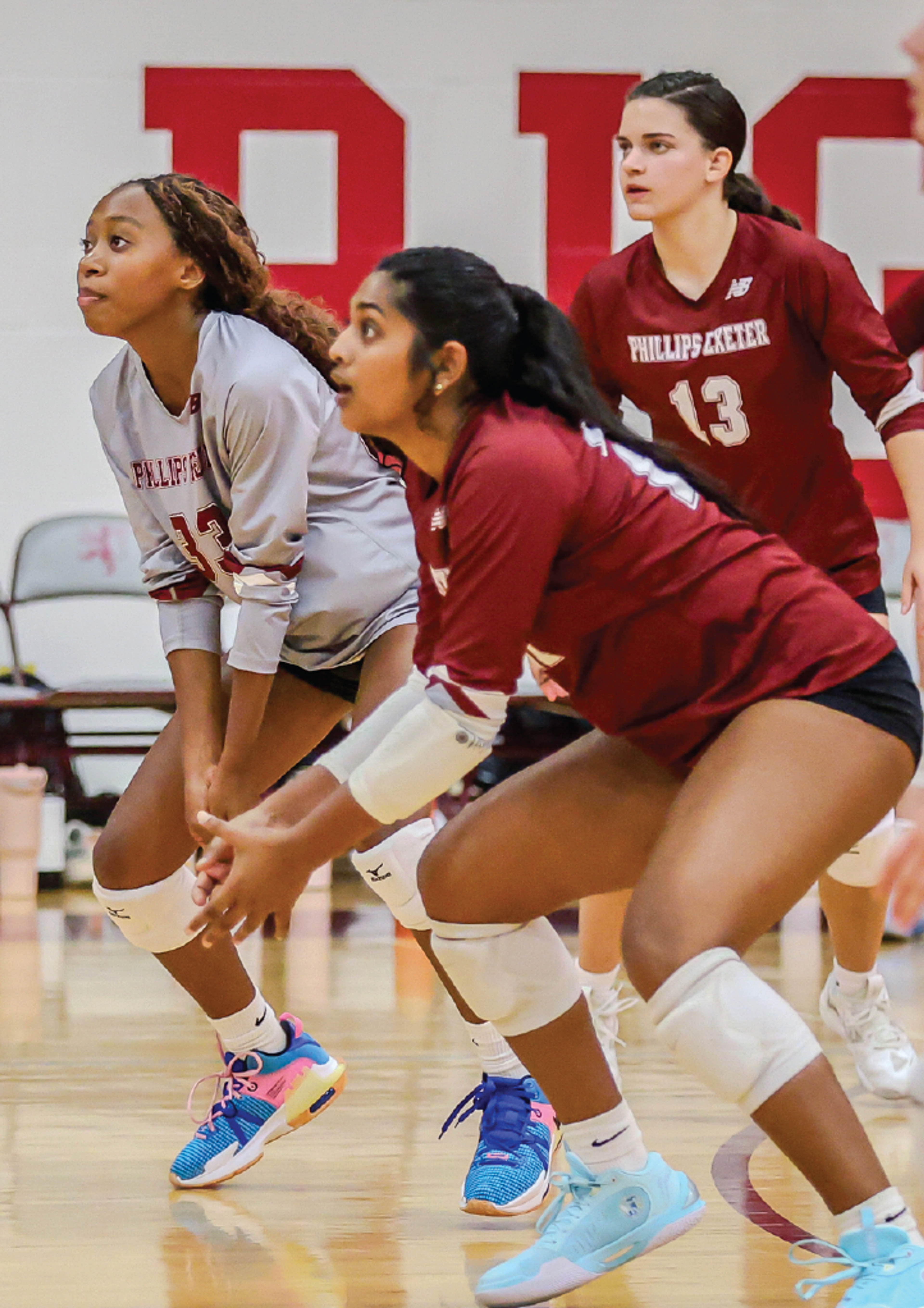 girls playing volleyball