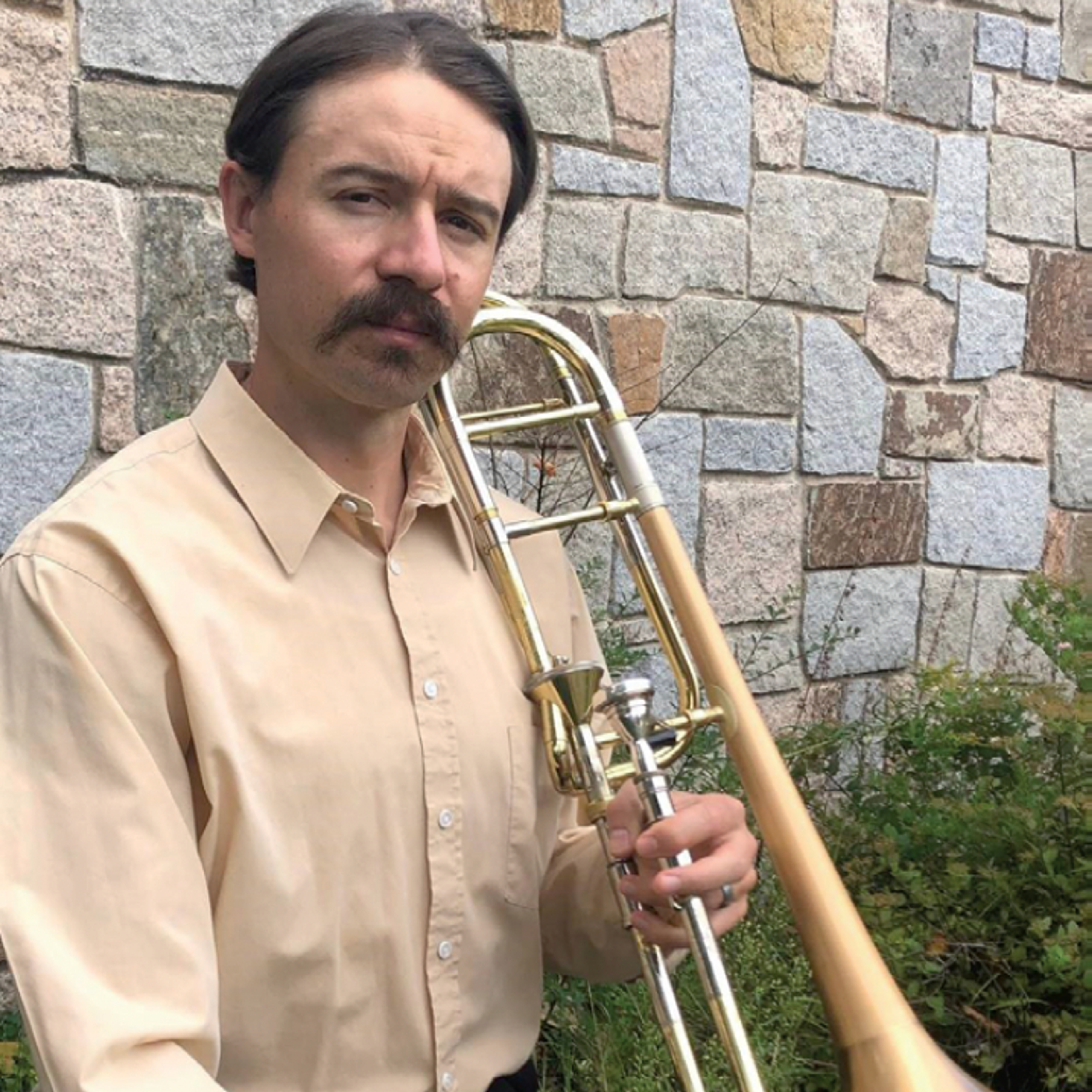 man with a trombone