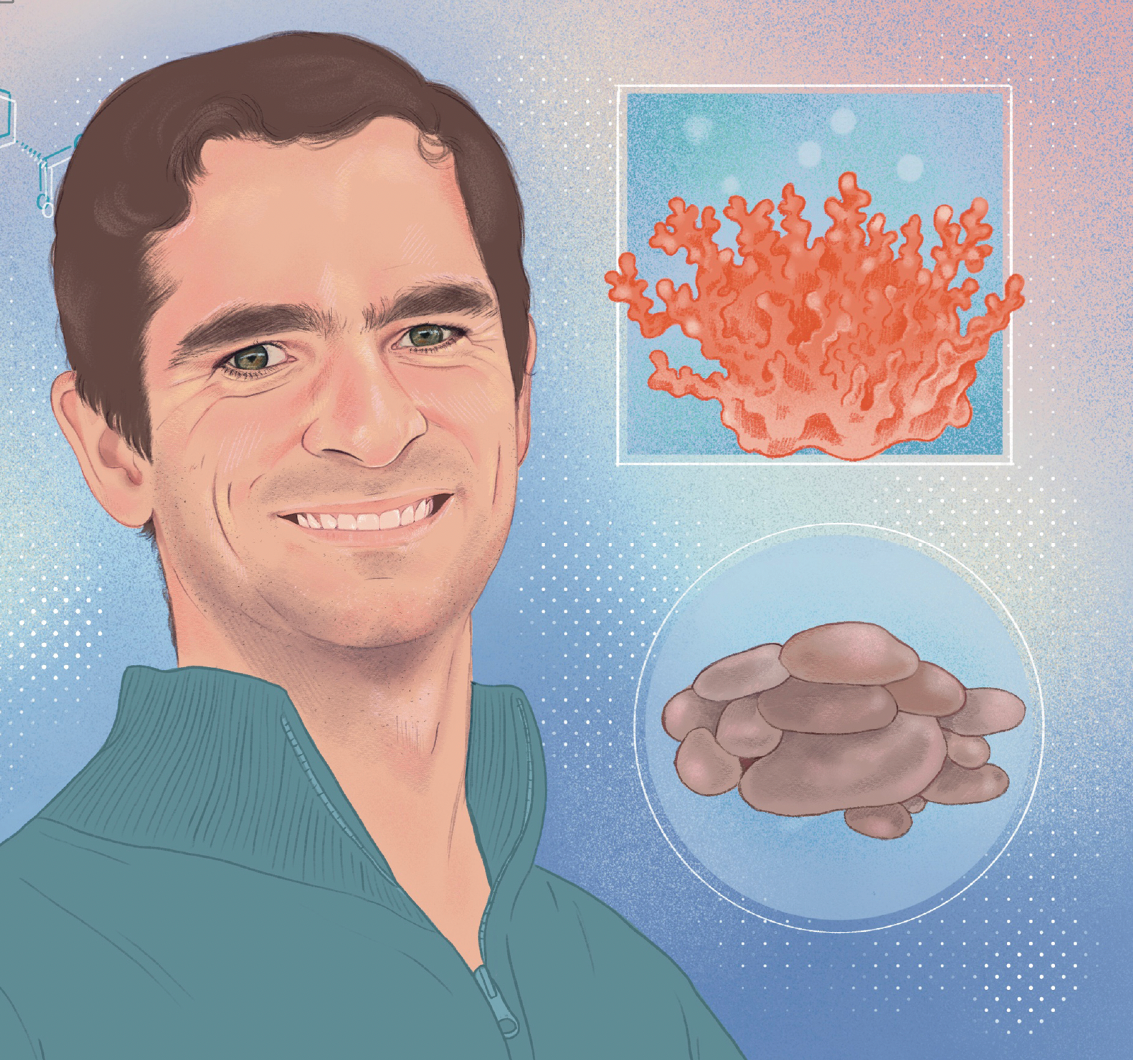 illustration of a man smiling