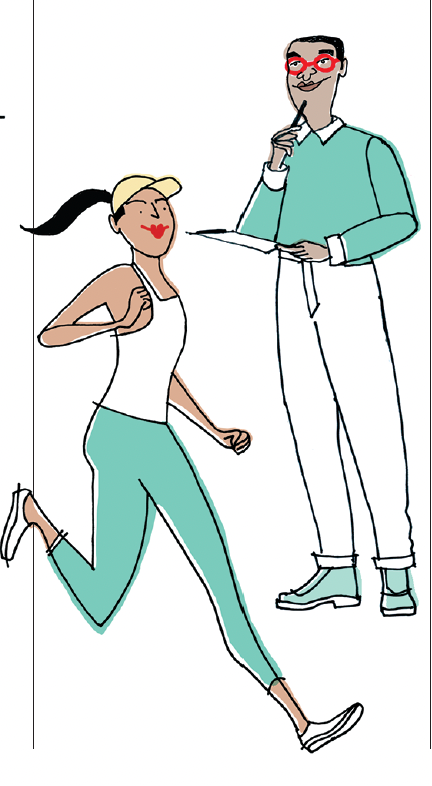 illustration of people running