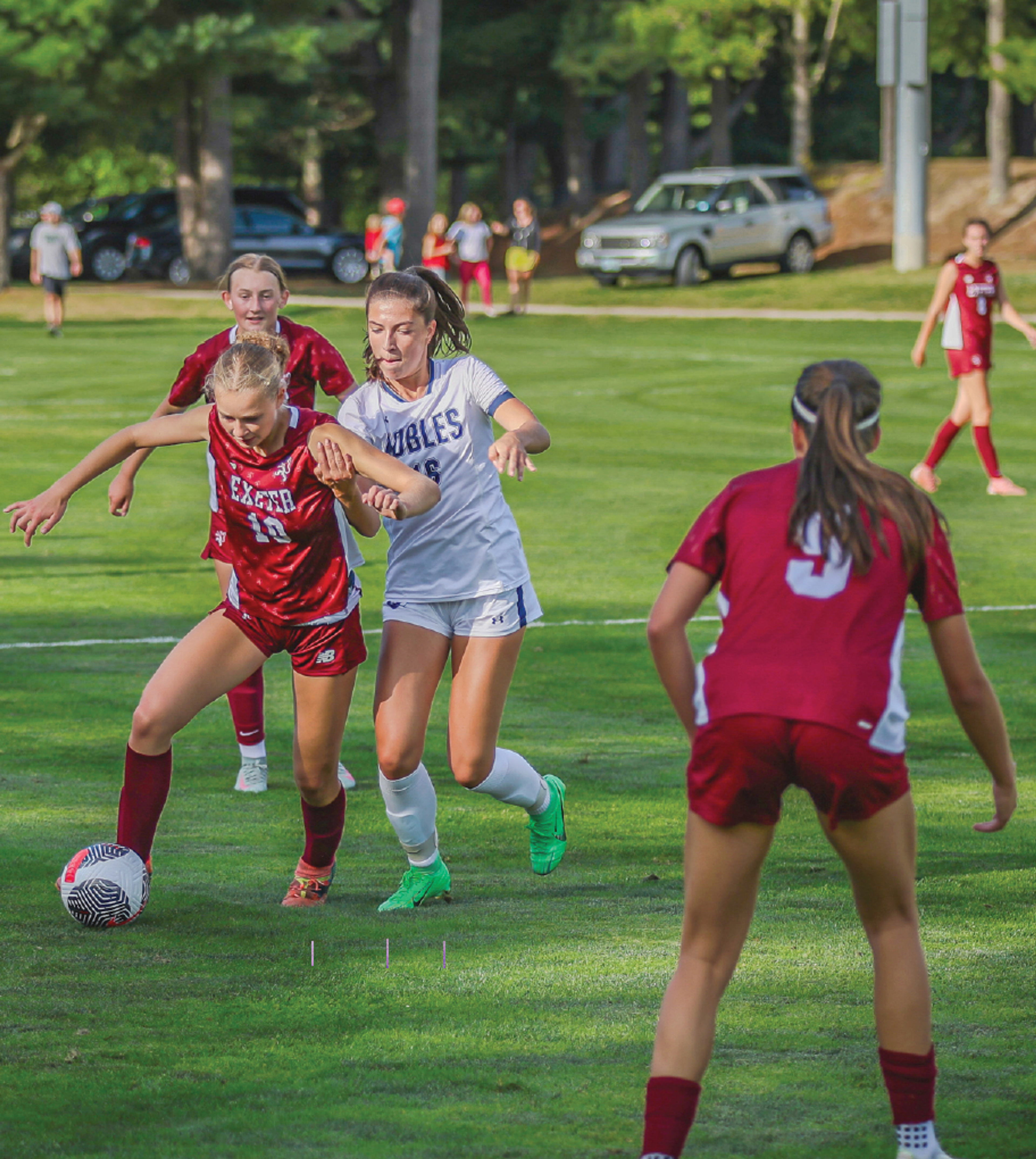 girls playing soccer
