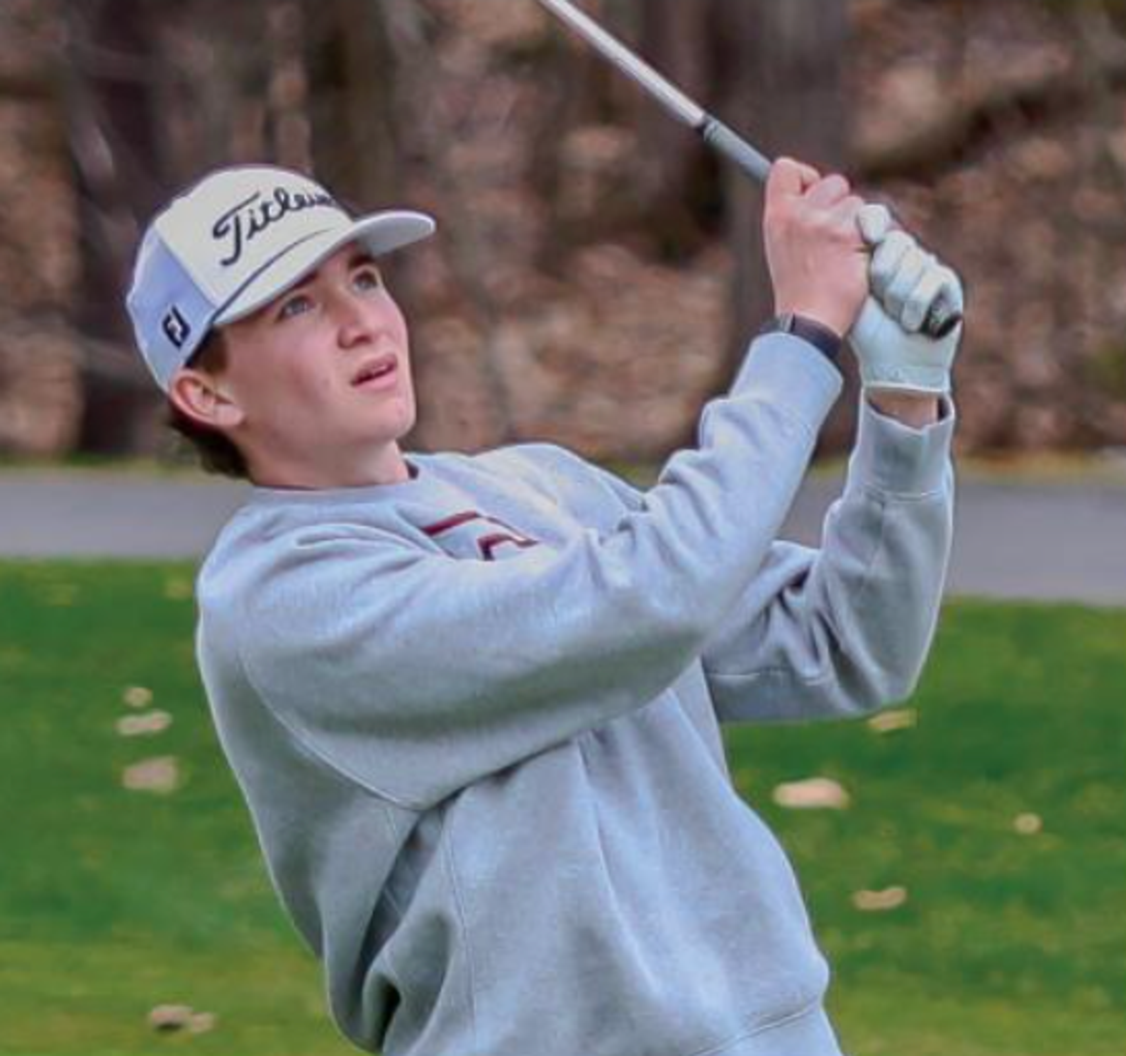 playing golf