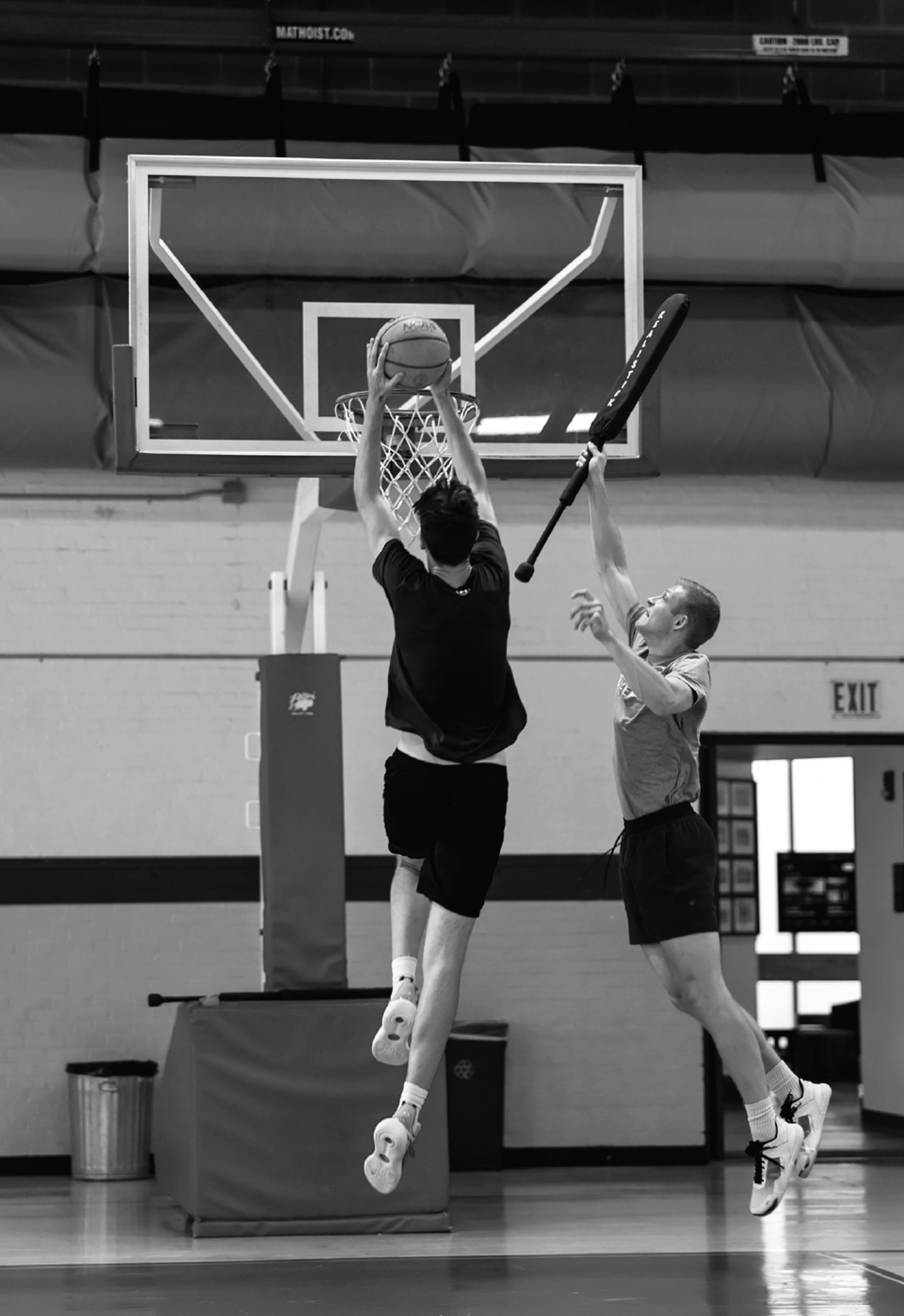 black and white photo of basketball