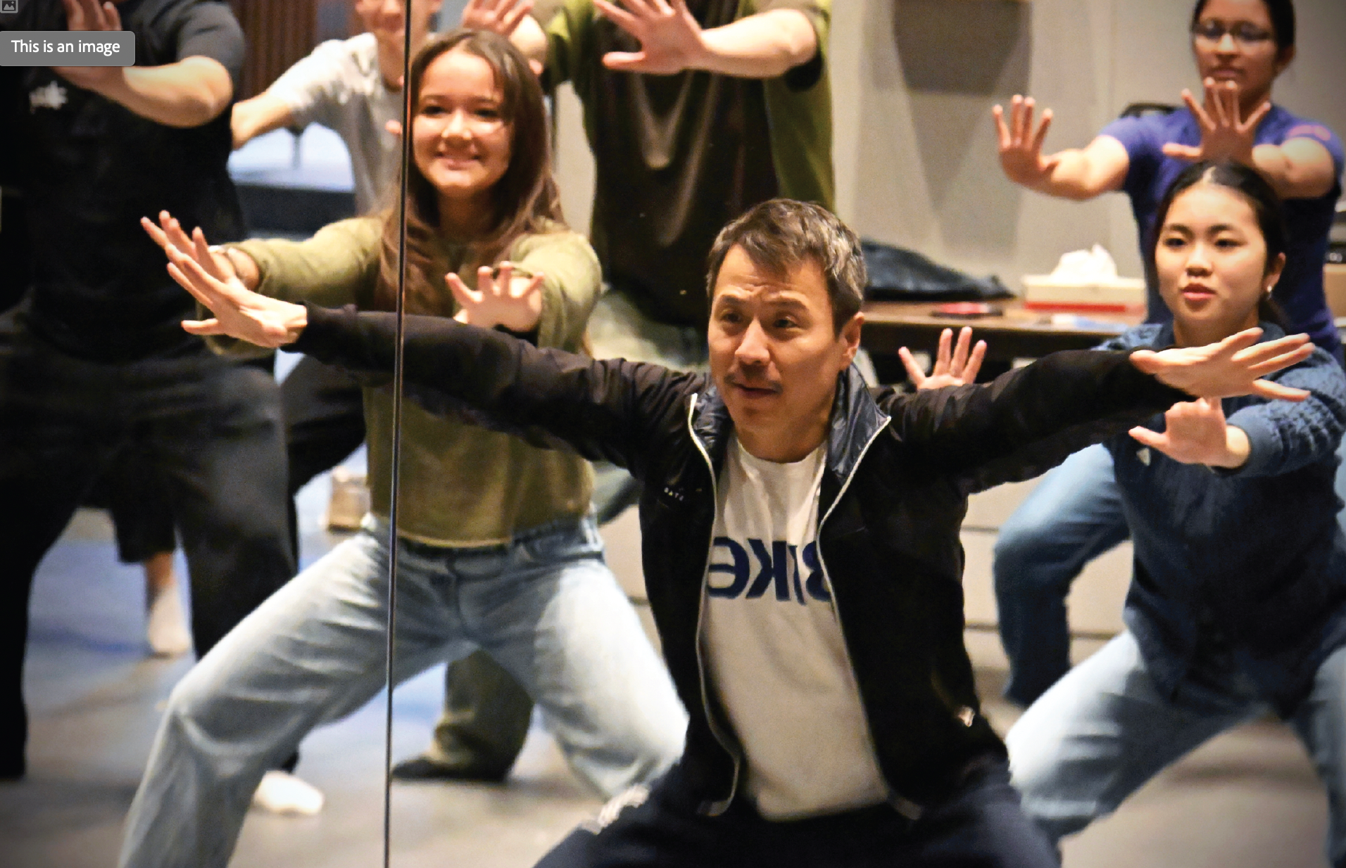 people in dance rehearsal