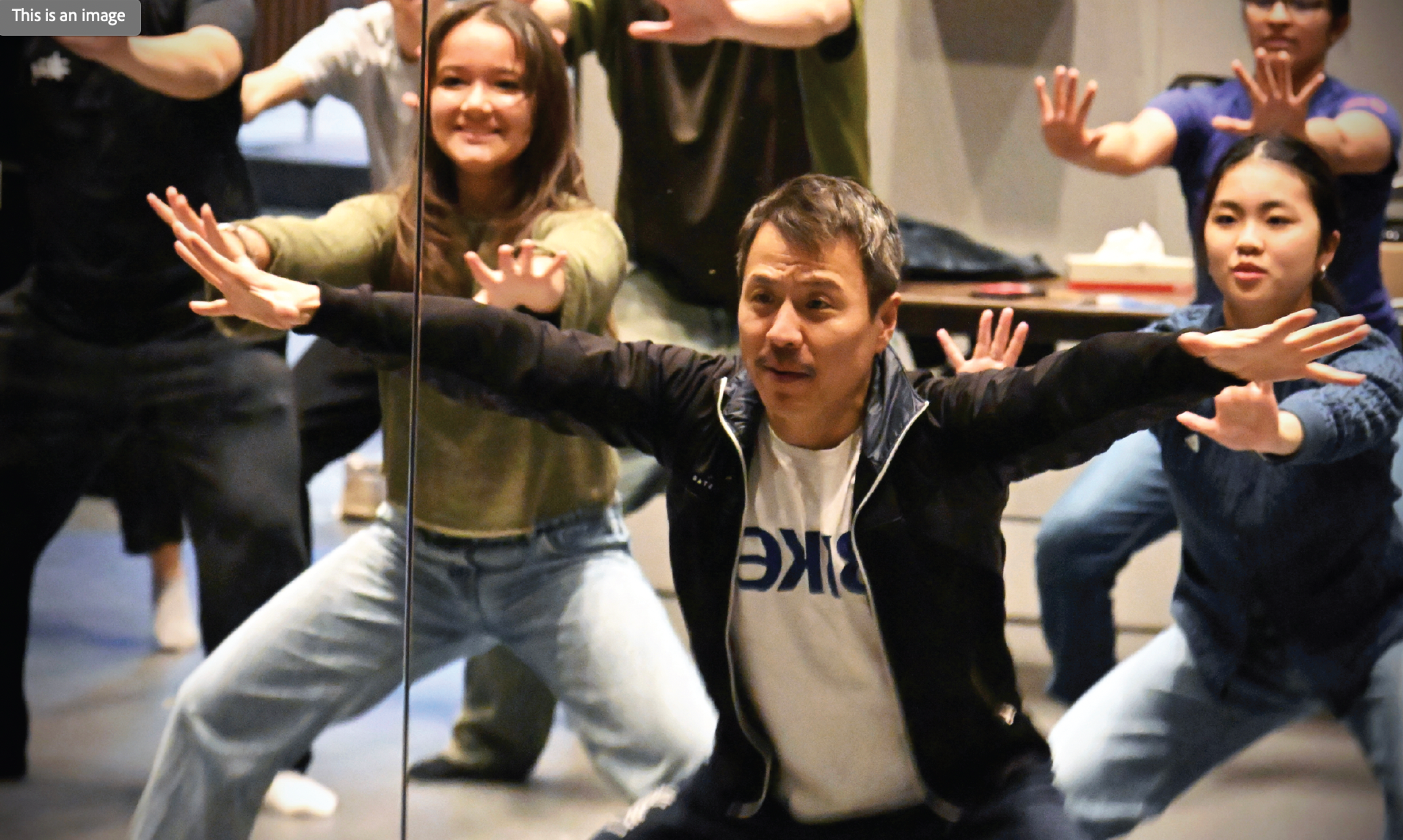 people in dance rehearsal