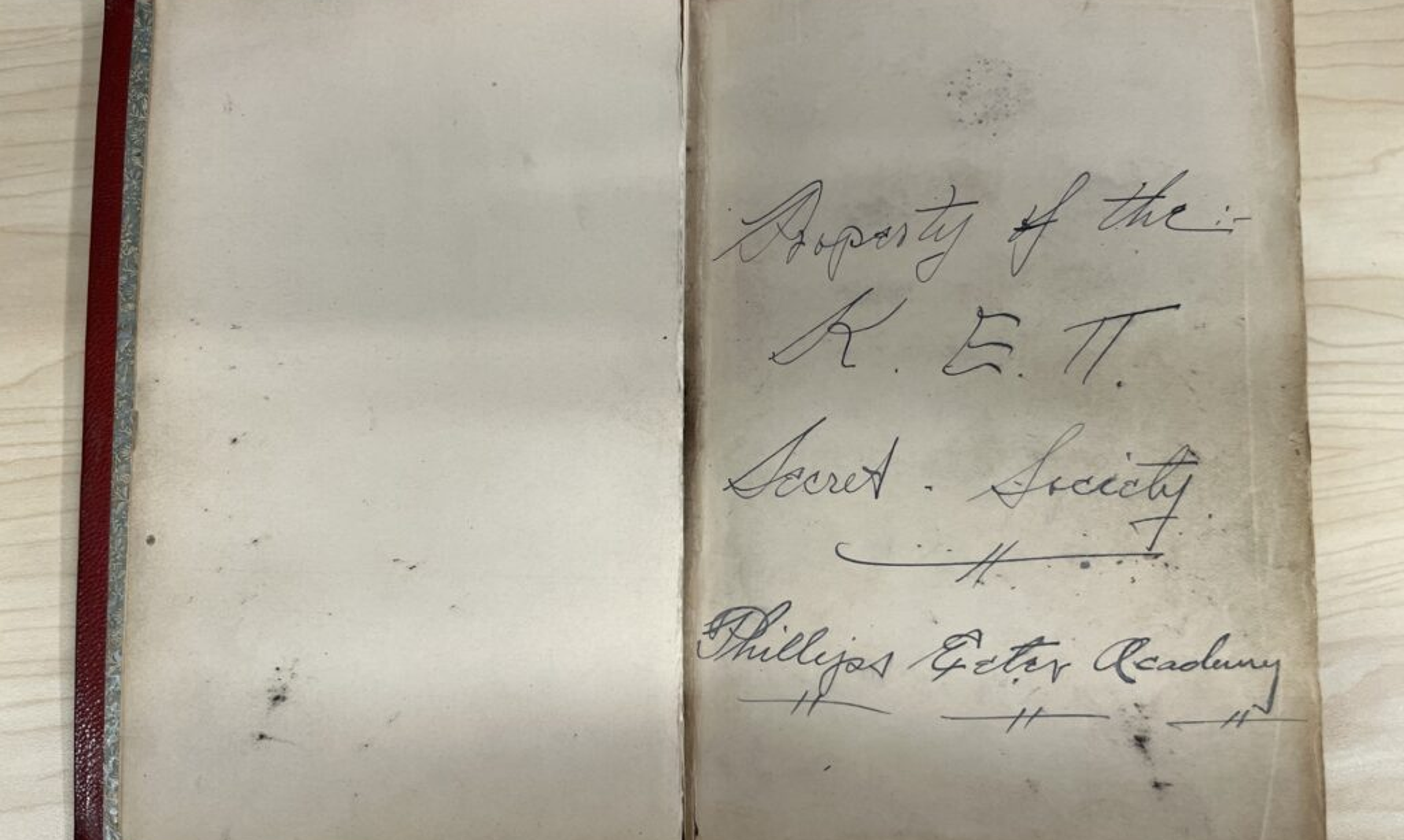 Old notebook with writing on it