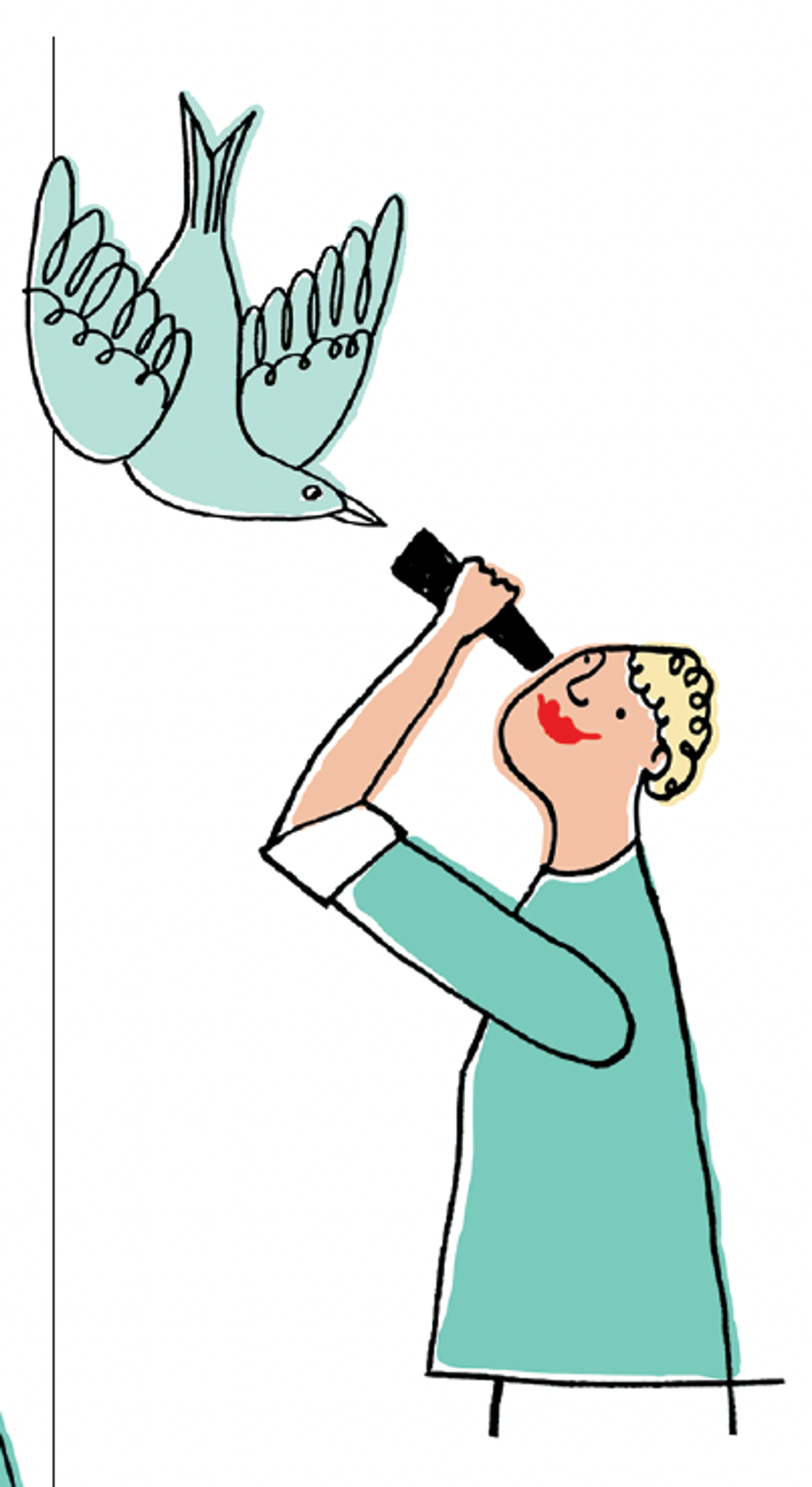 illustration of birdwatching