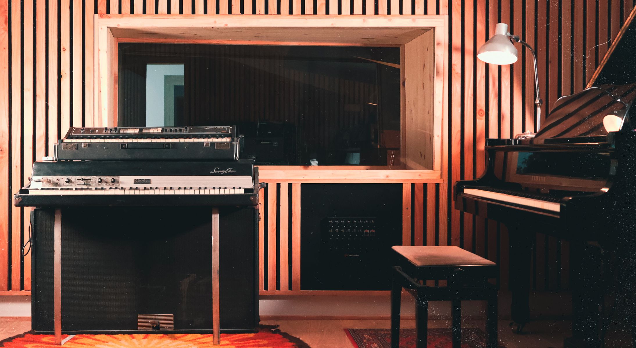 Fender Rhodes and grand piano