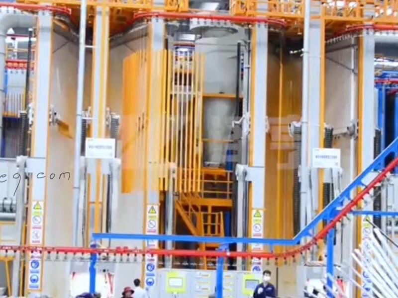 vertical automated powder coating line for aluminium profiles