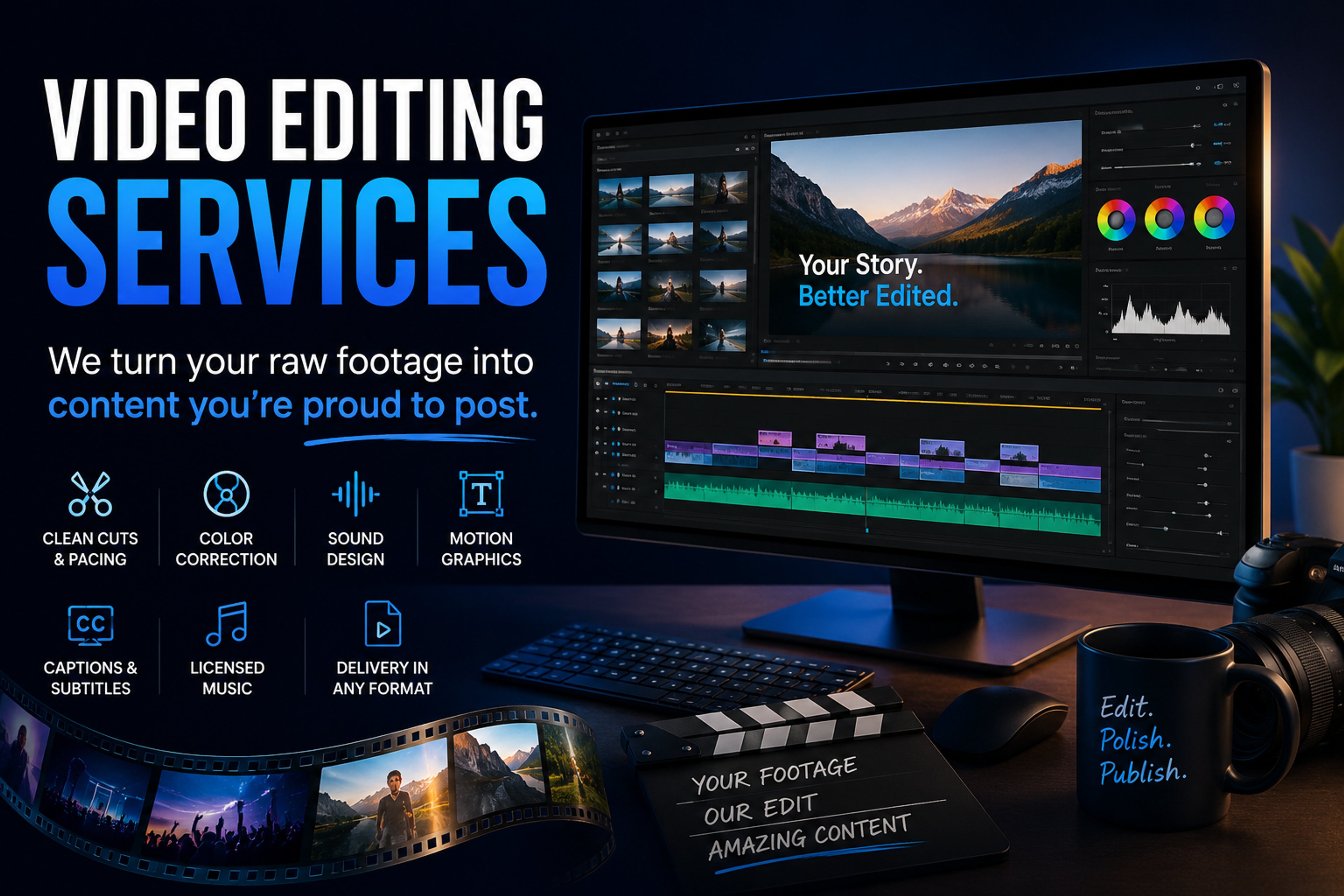 Video Editing Services That Turn Raw Footage Into Content You're Proud To Post