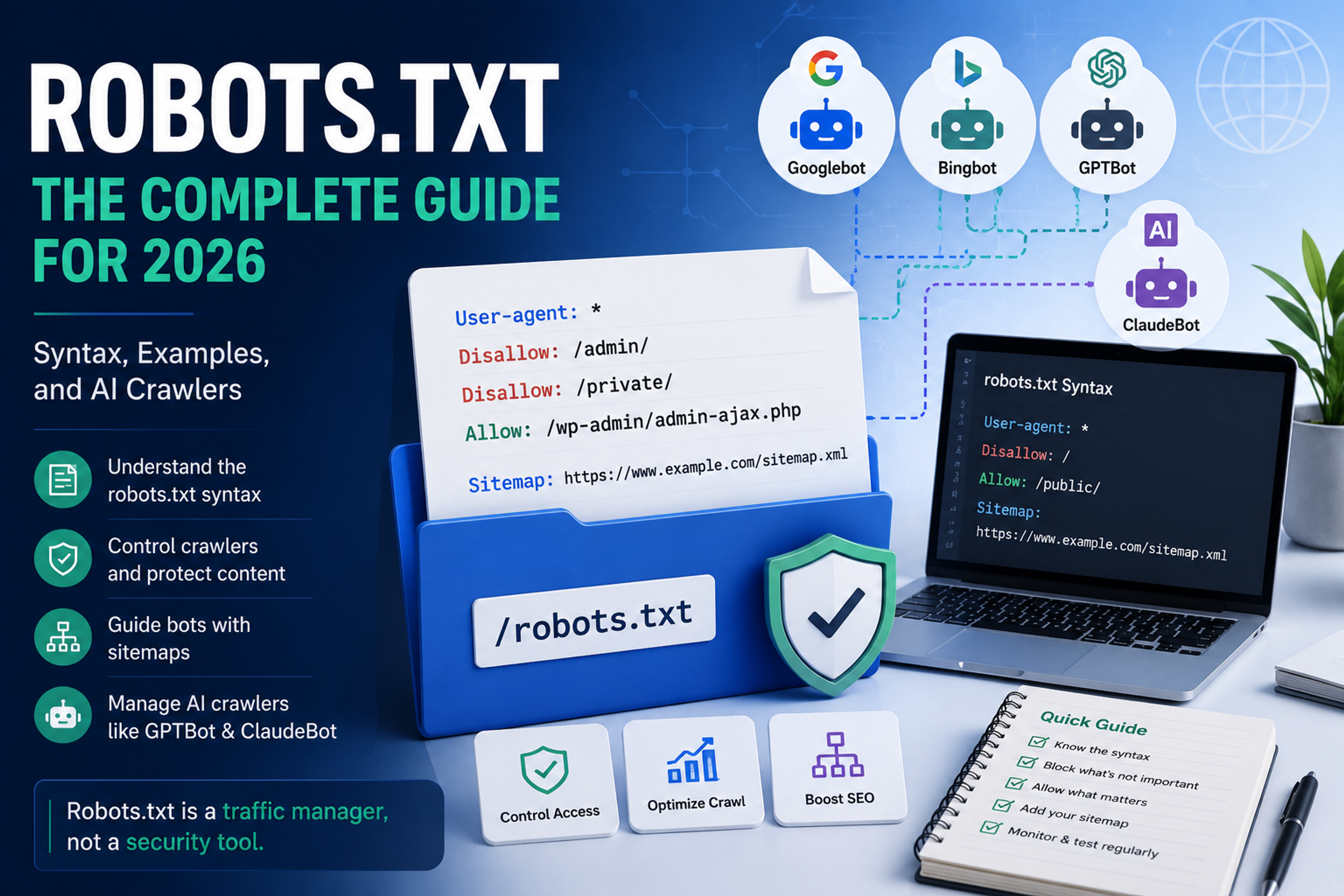 Robots.txt: The Complete Guide for 2026 (Syntax, Examples, and AI Crawlers)