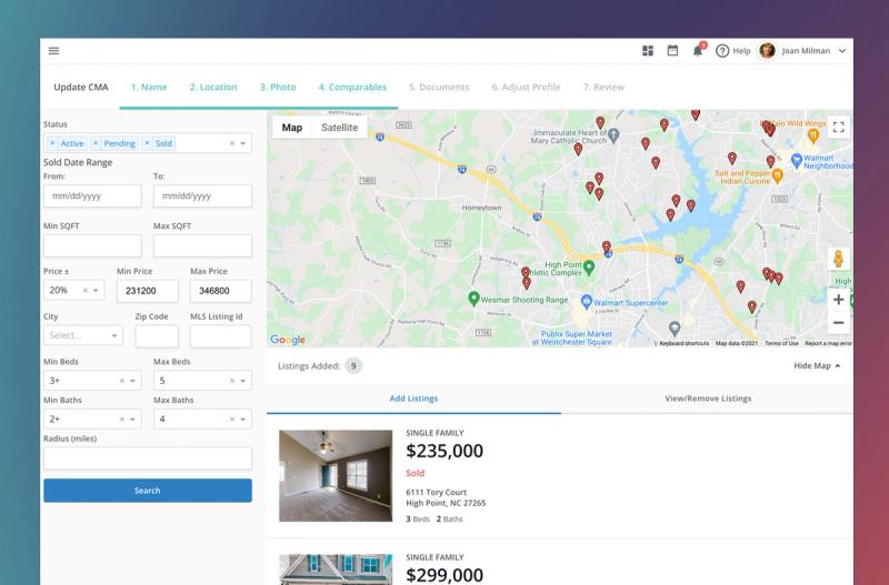 mapping and listings