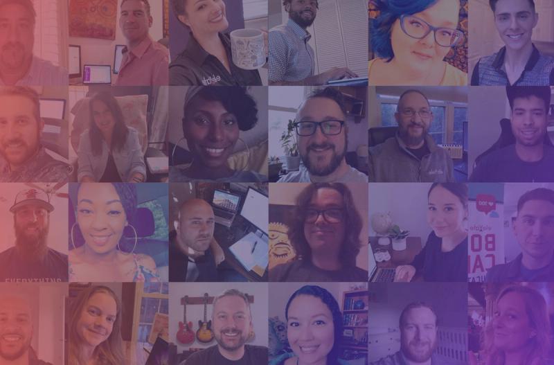 collage of team members