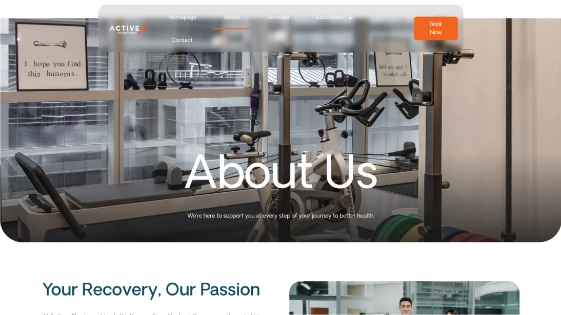 Previous WordPress site with unoptimised images and poor responsive design