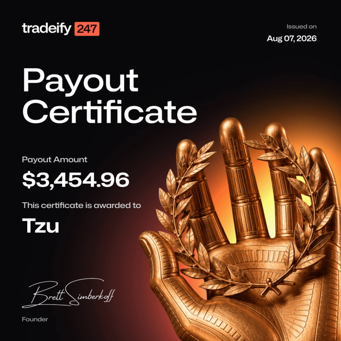 Payout confirmation for Tzu