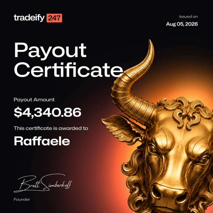 Payout confirmation for Raffaele