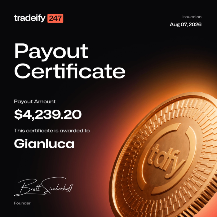 Payout confirmation for Gianluca