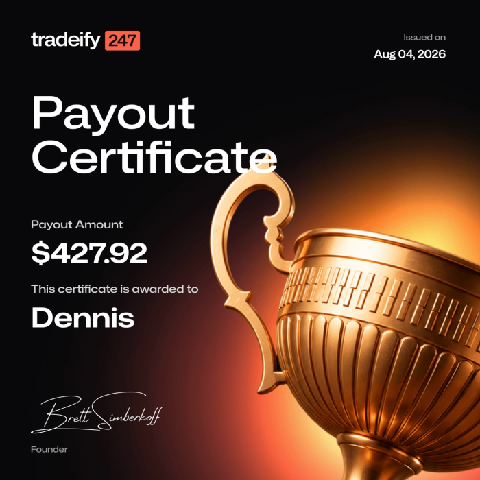 Payout confirmation for Dennis