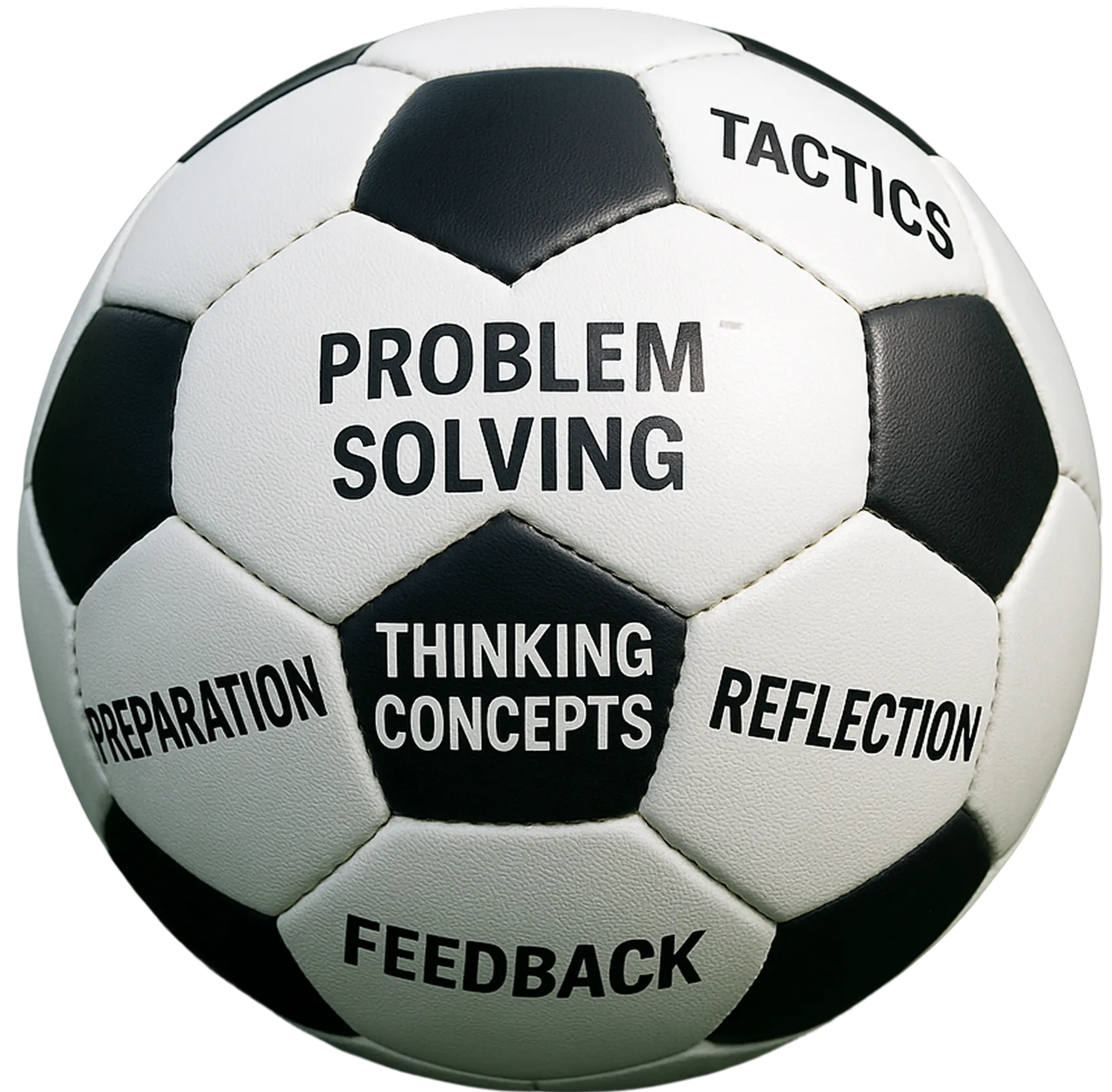Football with inspiring quotes