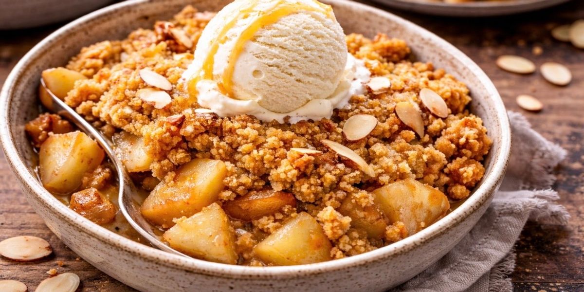 Crumble aux pommes et aux poires 