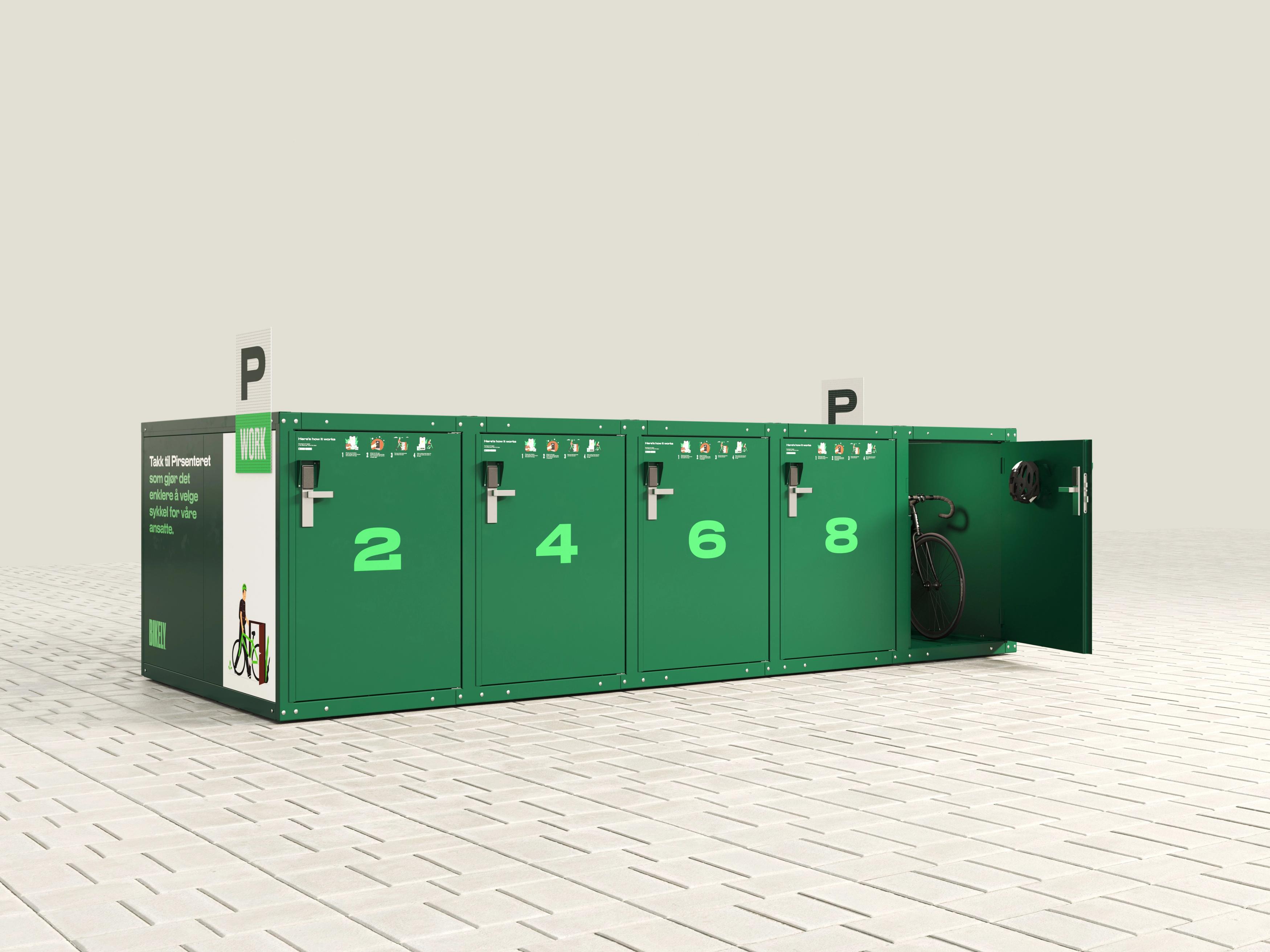 Bikely smart bike parking brand identity and digital platform by Nonspace