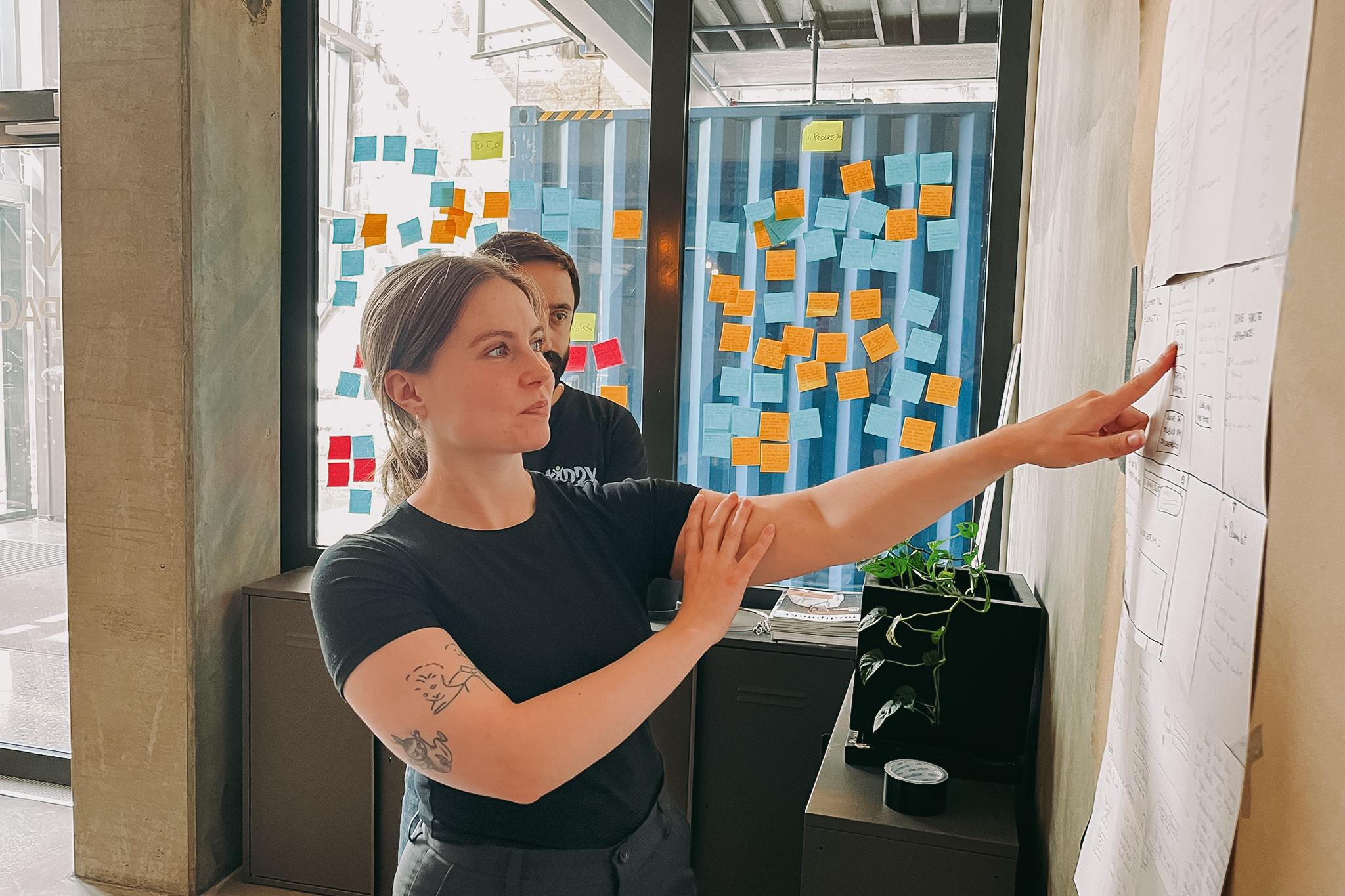 Johanne Berger facilitating a workshop for Bloomlet.