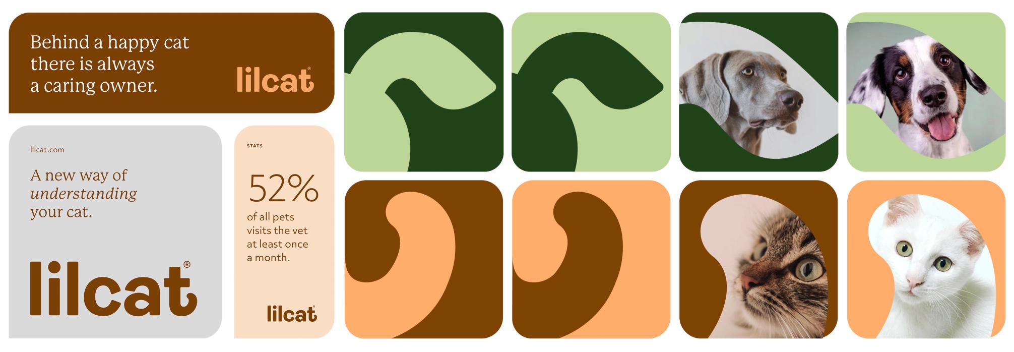 Lildog and Lilcat combined graphic symbol system